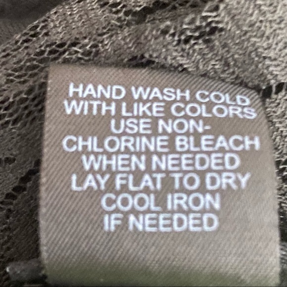 4/$25. RUE21 plaid chiffon semi sheer front lace sleeve solid back top. Medium. - Picture 9 of 9